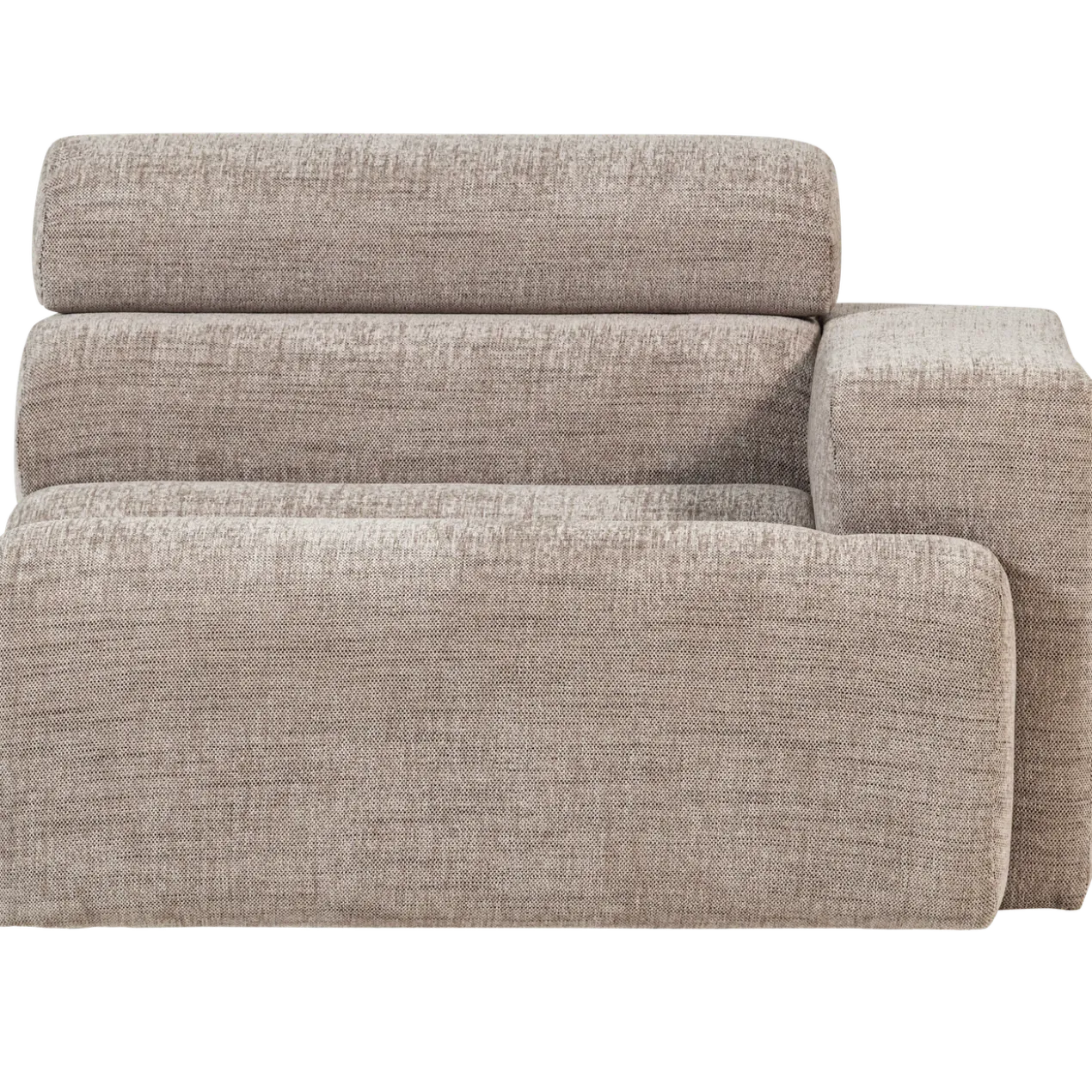 Novi 1-zits element arm rechts naturel melange