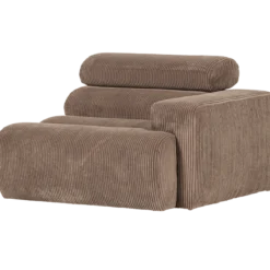 Novi 1-zits element arm rechts ribstof taupe