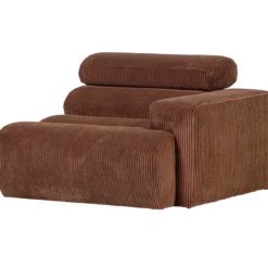 Novi 1-zits element arm rechts ribstof terra