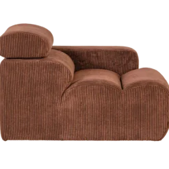 Novi 1-zits element arm rechts ribstof terra