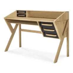 Oak Origami desk - black