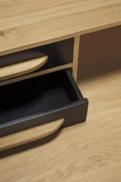 Oak Origami desk - black