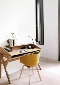 Oak Origami desk - black