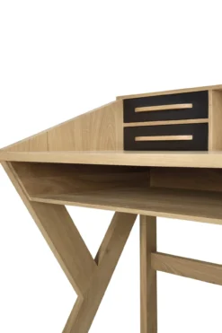 Oak Origami desk - black