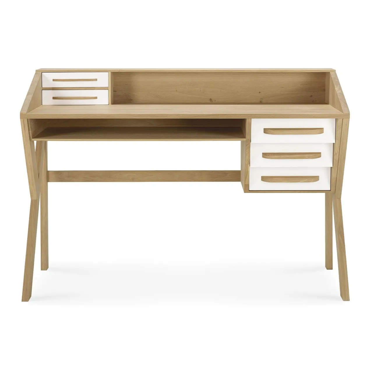 Oak Origami desk - cream