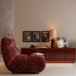 Observe fauteuil aubergine