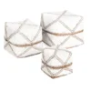 Offermand ibiza witte en beige kraaltjes - set van 3