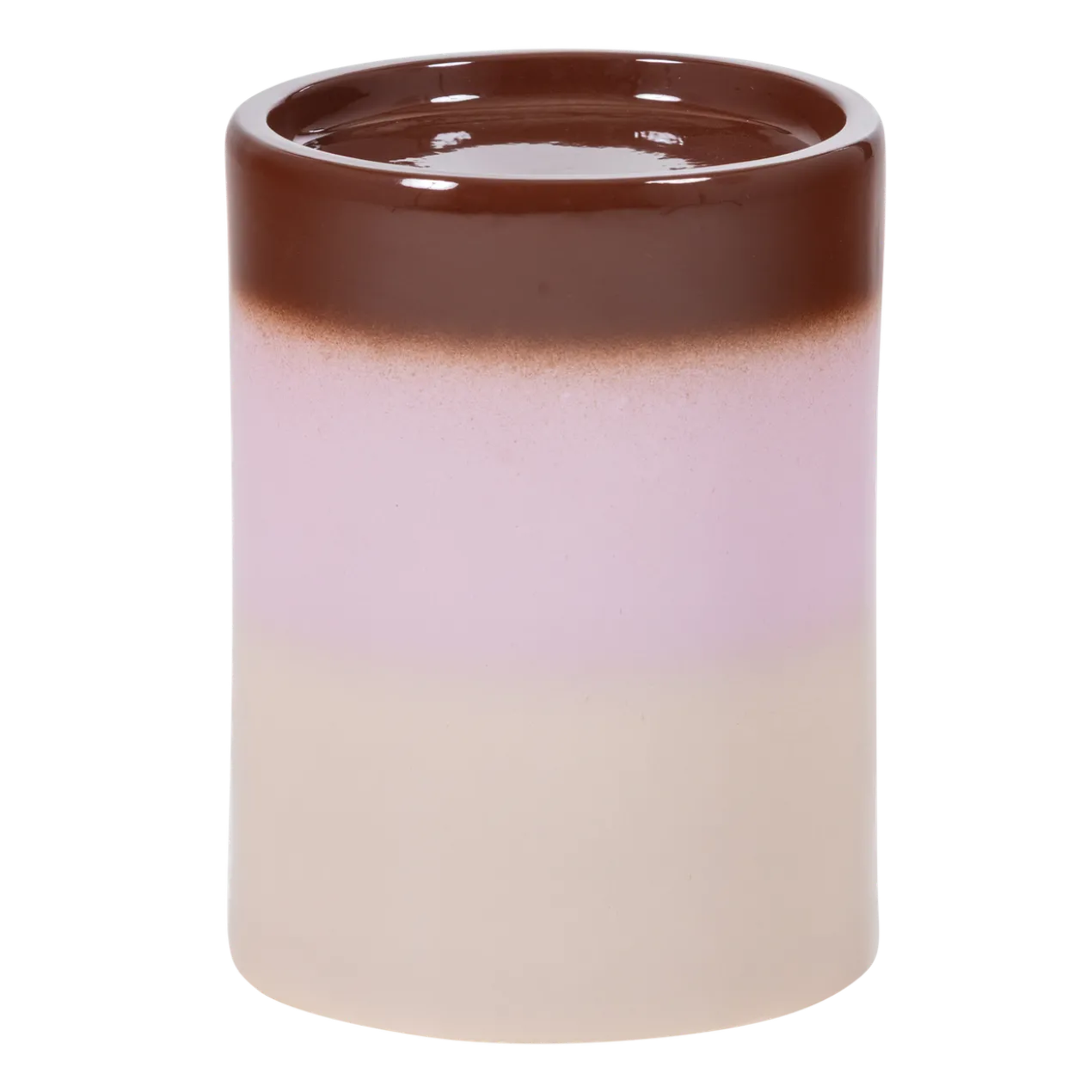 Ollo decoratieve bijzettafel o35x44 cm keramiek roze/bruin