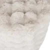 Olven poef hoog fluffy stof naturel