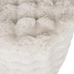 Olven poef hoog fluffy stof naturel