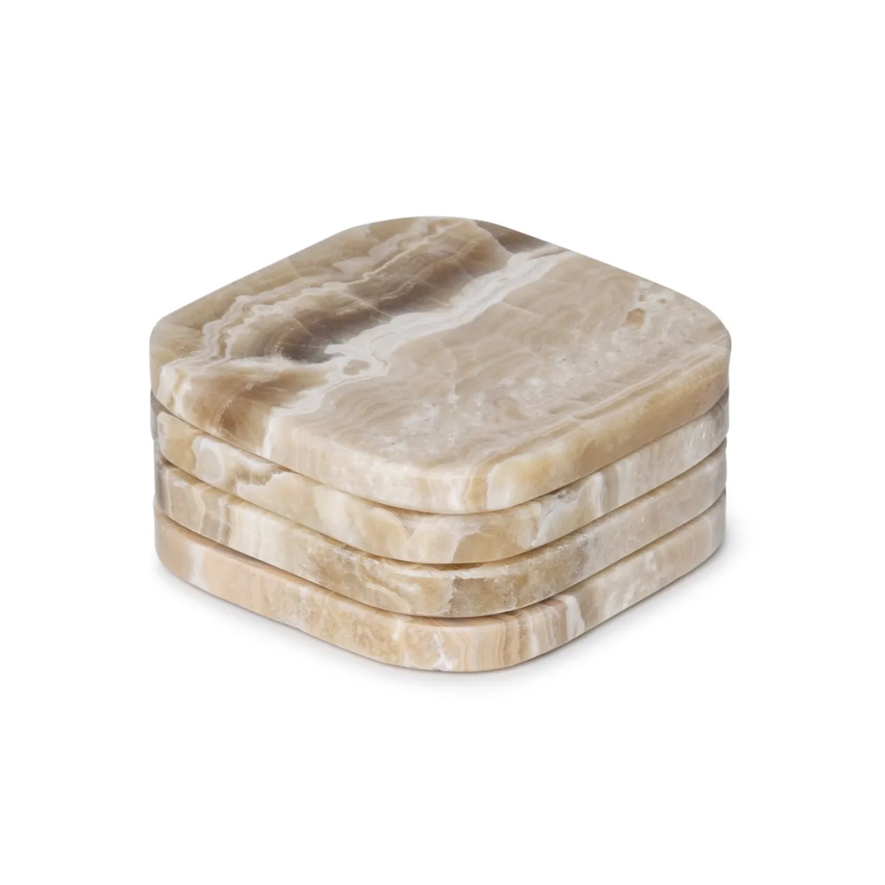 Onderzetter marmer Organisch Sandal Onyx - set van 4