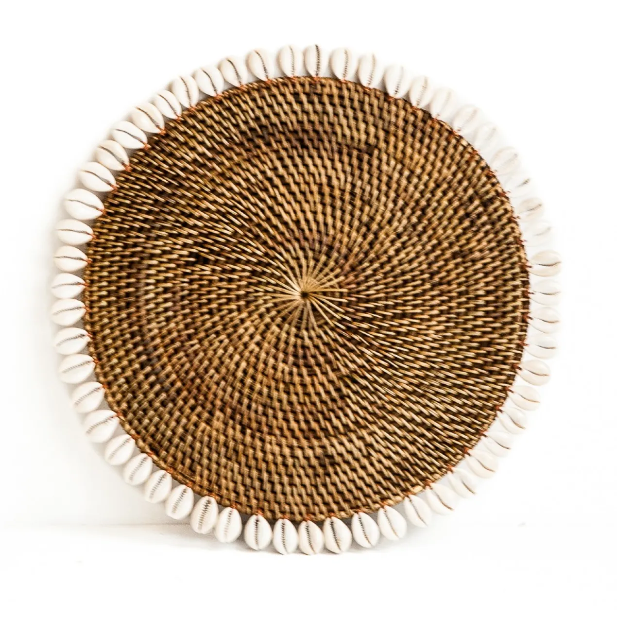 Onderzetter Rotan schelpjes naturel