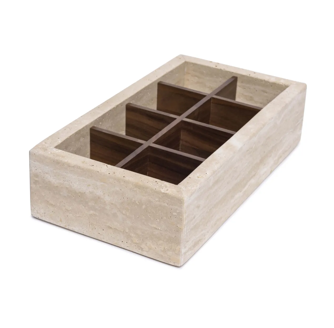 Opbergbox travertine 32,5x17,5x8 cm