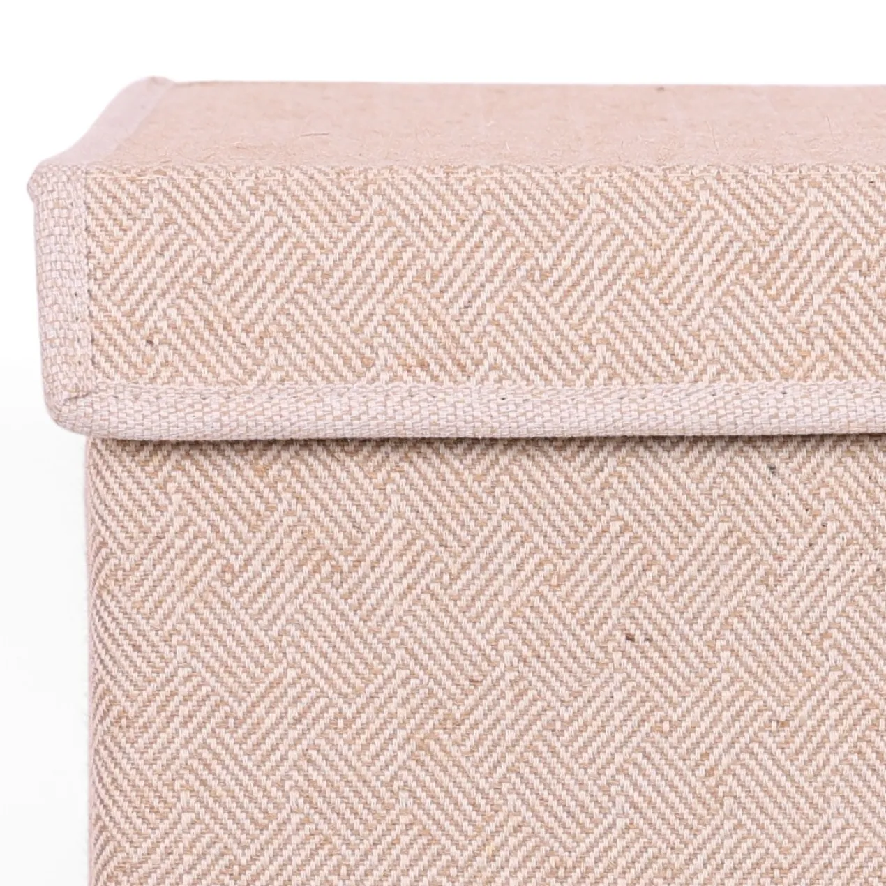 Opbergdoos Auri beige square 45x34x40cm