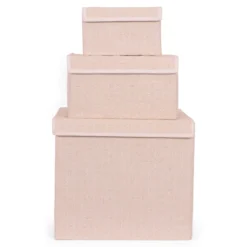 Opbergdoos Auri beige square 45x34x40cm
