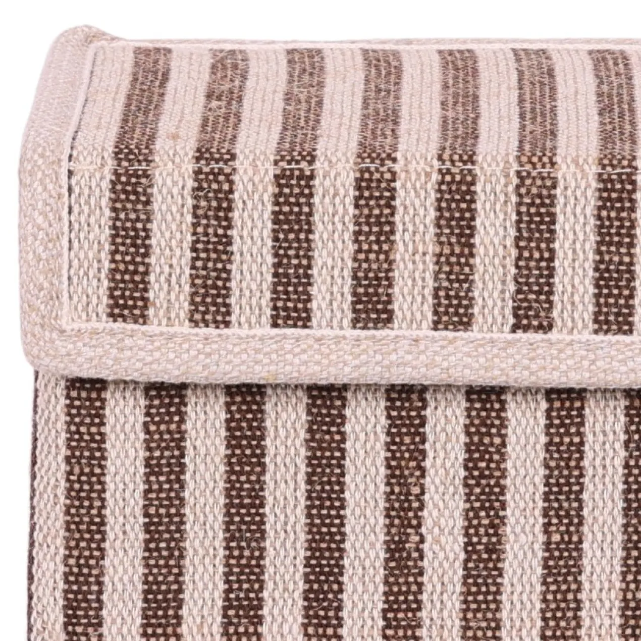 Opbergdoos Auri stripe brown 25x14x15cm