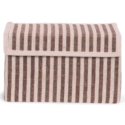 Opbergdoos Auri stripe brown 25x14x15cm