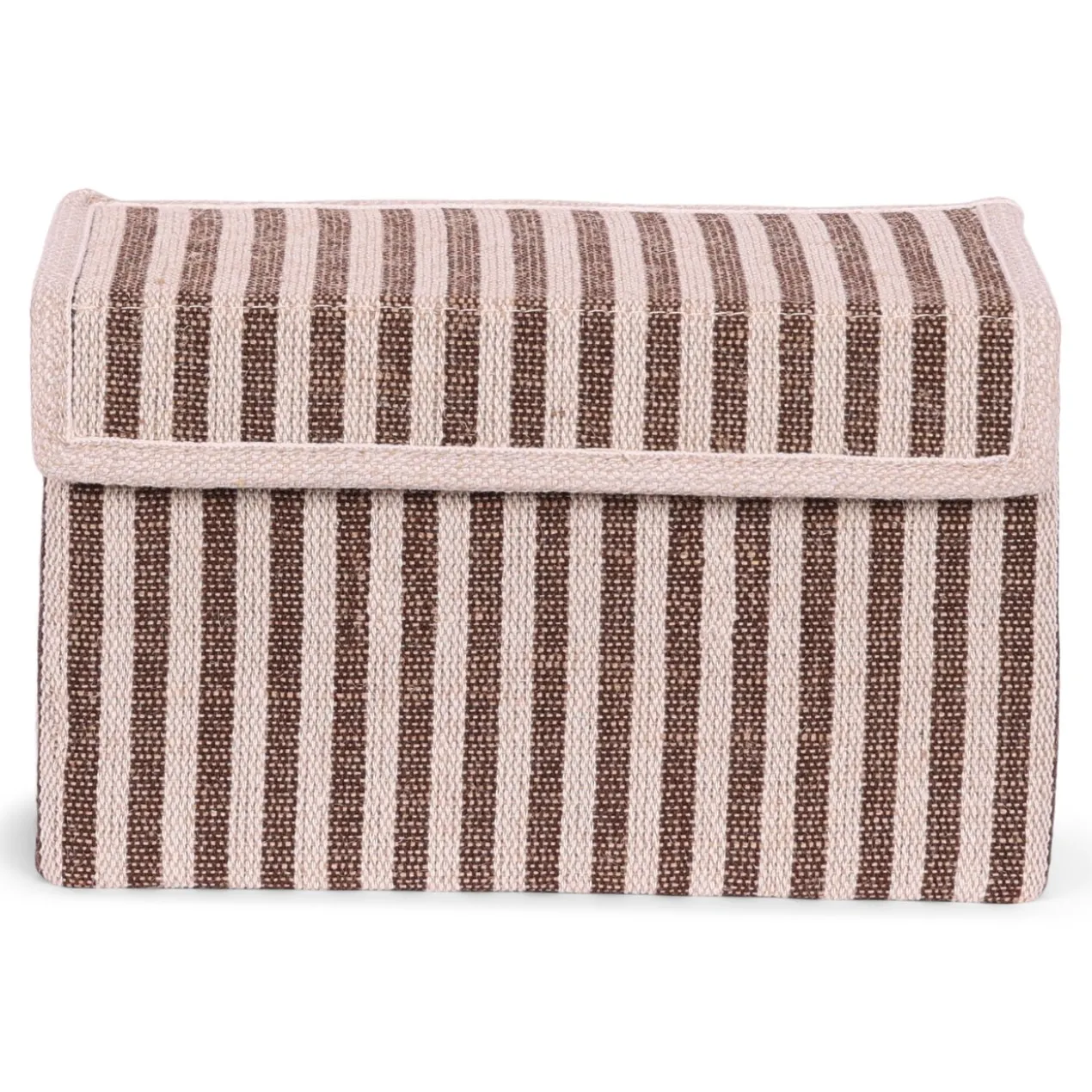 Opbergdoos Auri stripe brown 25x14x15cm