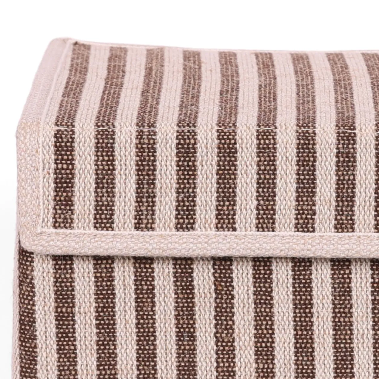 Opbergdoos Auri stripe brown 35x24x20cm