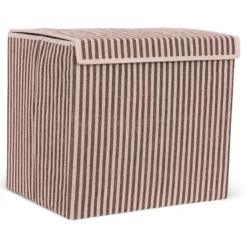 Opbergdoos Auri stripe brown 45x34x40cm