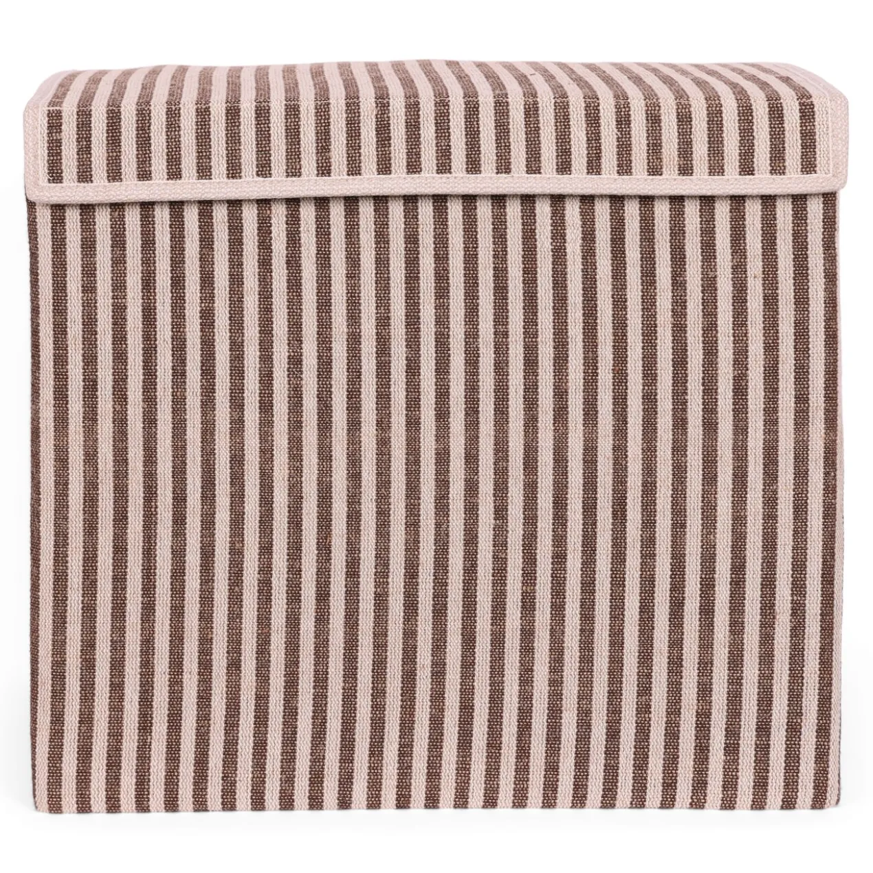 Opbergdoos Auri stripe brown 45x34x40cm