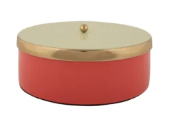 Opbergdoos Double Funky groot scharlakenrood m. zachtgroen