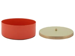Opbergdoos Double Funky groot scharlakenrood m. zachtgroen