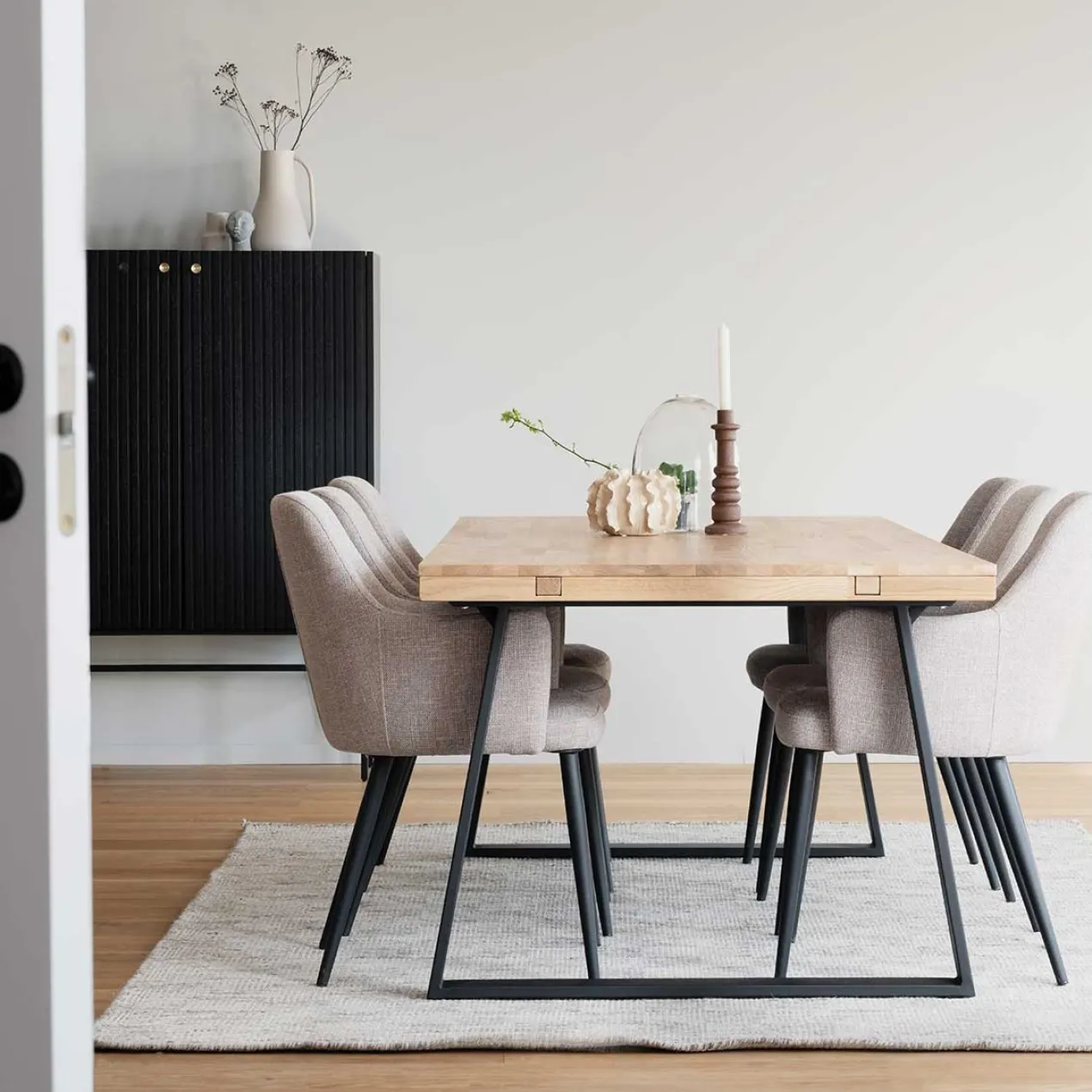 Opbergkast Halifax houten Zwart