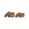 Opbergmanden Tijl met deksel - set van 2 Bruin