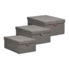 Opbergmand Norton grijs - set van 3