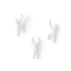 Ophanghaak Buddy wit – set van 3