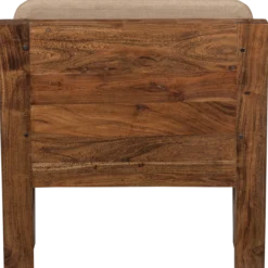 Opulent fauteuil boucle/hout naturel
