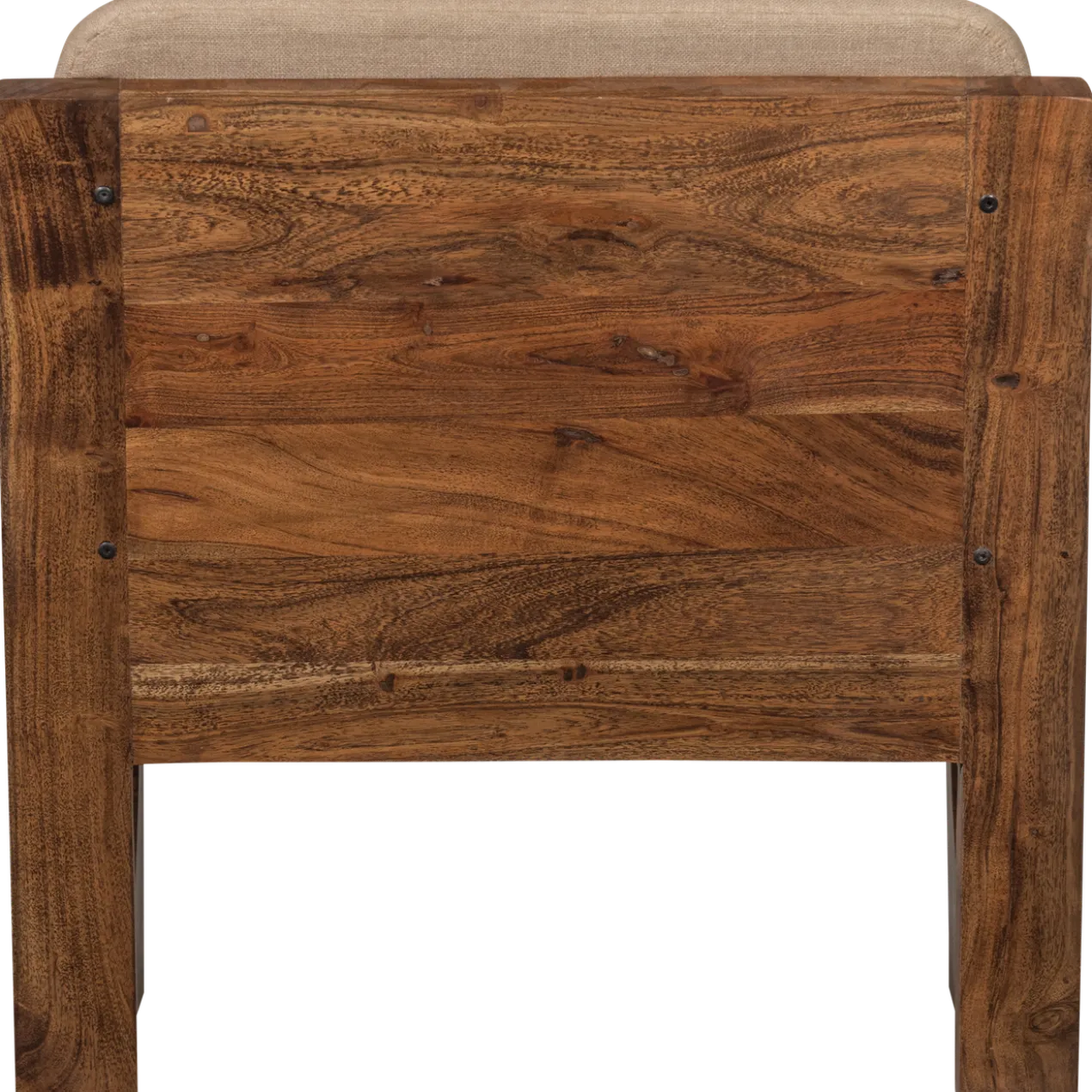 Opulent fauteuil boucle/hout naturel