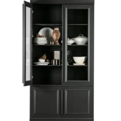 Organize vitrinekast 44 cm grenen matzwart [fsc]