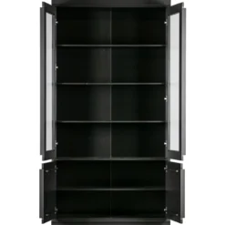 Organize vitrinekast 44 cm grenen matzwart [fsc]