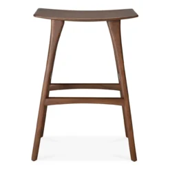 Osso bar kruk 80 - bruin teak - gelakt