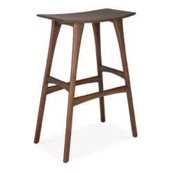Osso bar kruk 80 - bruin teak - gelakt