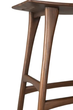 Osso bar kruk 80 - bruin teak - gelakt