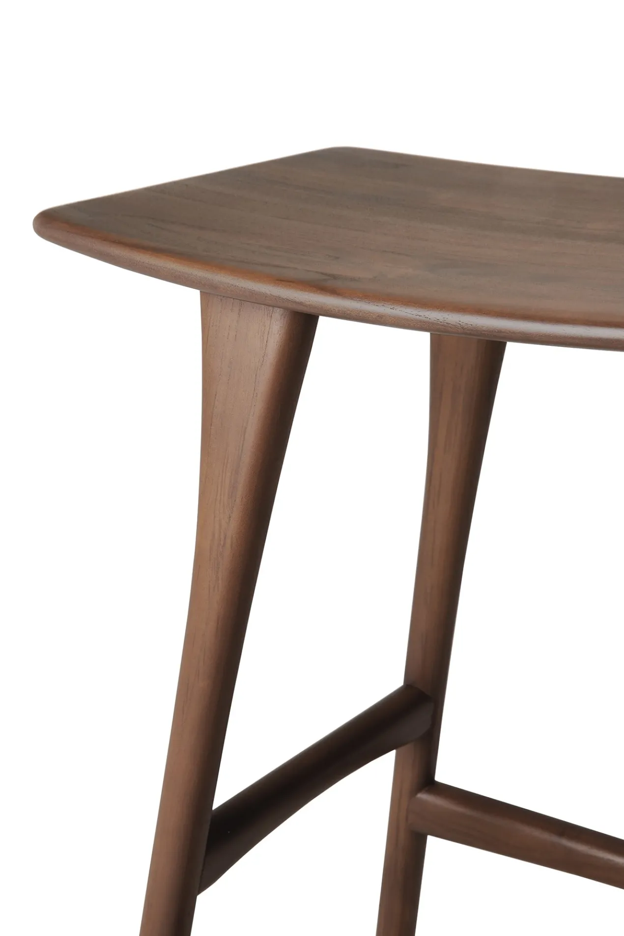 Osso hoge kruk 65 - bruin teak - gelakt