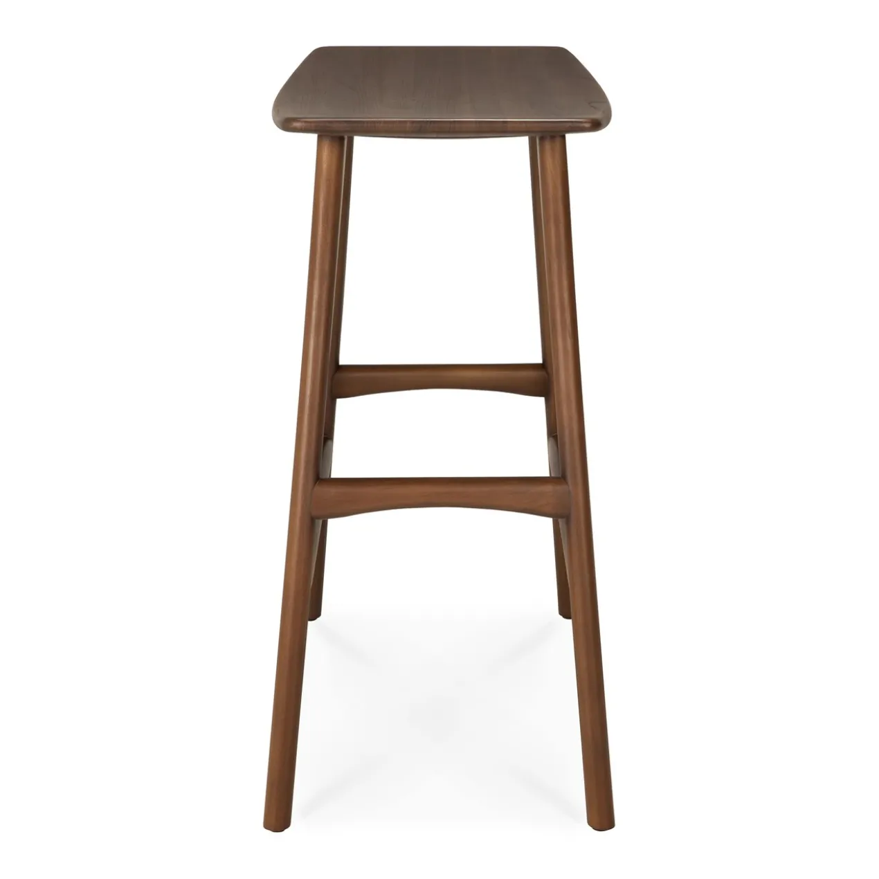 Osso hoge kruk 65 - bruin teak - gelakt