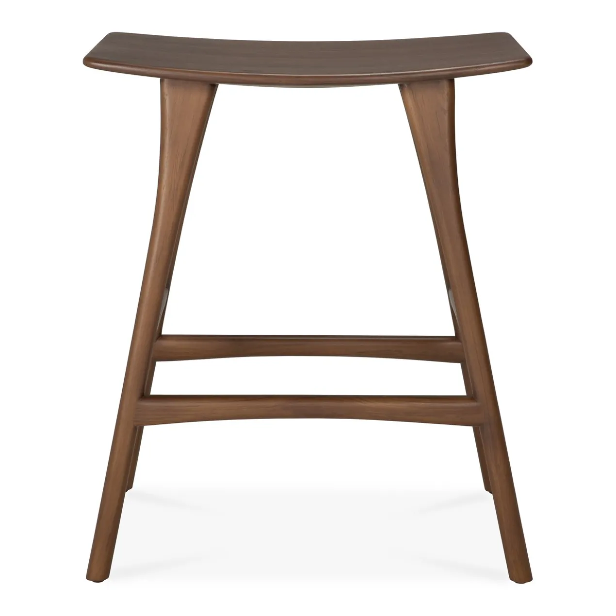 Osso hoge kruk 65 - bruin teak - gelakt