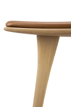 Osso hoge kruk 65 - eiken - cognac leer