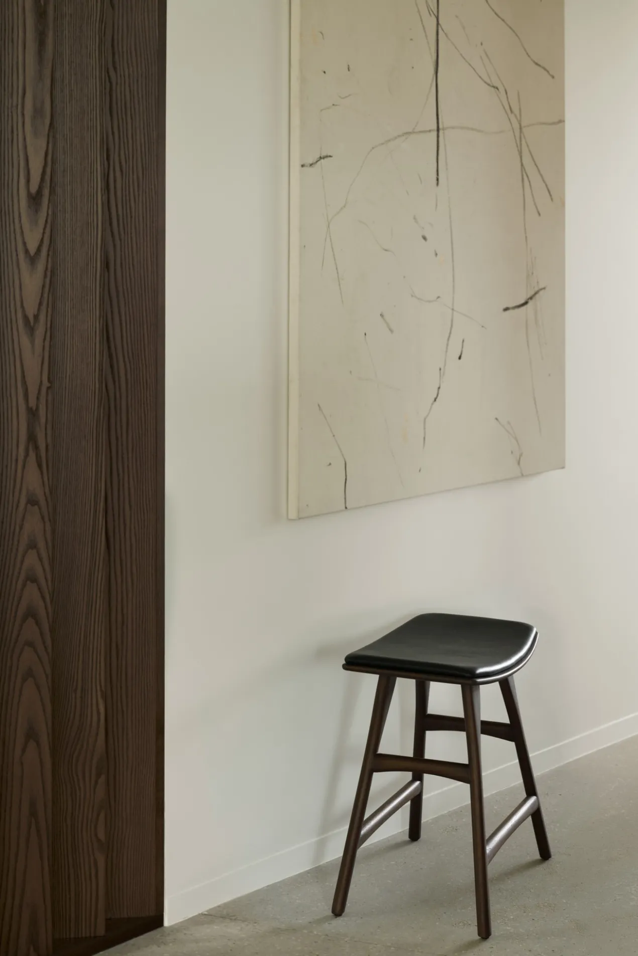 Osso kruk - bruin teak/zwart leer