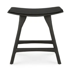 Osso kruk 45 - zwart eiken - zwart leer