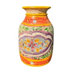 Oude pot Handbeschilderd H35 cm