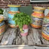 Oude pot Handbeschilderd H34 cm