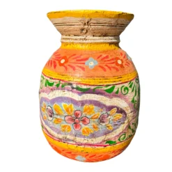 Oude pot handbeschilderd H31 cm