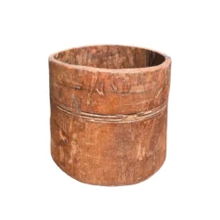Oude pot hout hout 18x18 cm