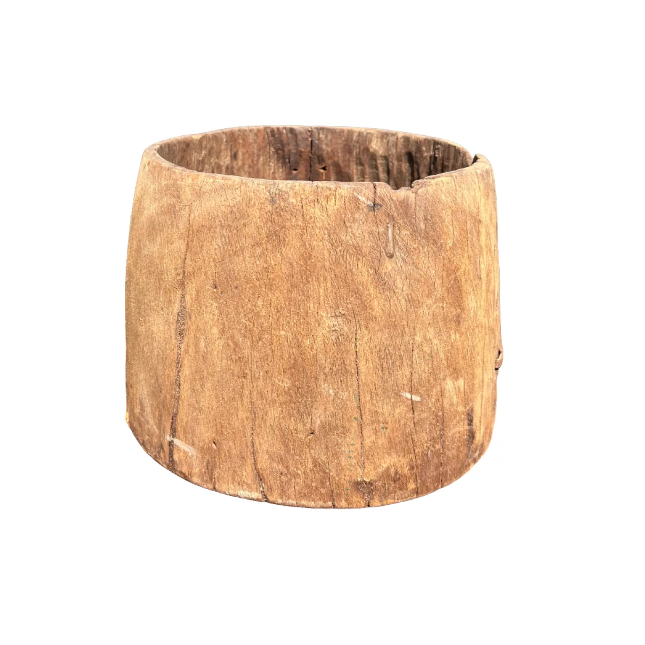 Oude pot hout 18x20 cm