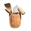 Oude pot hout 21x18 cm